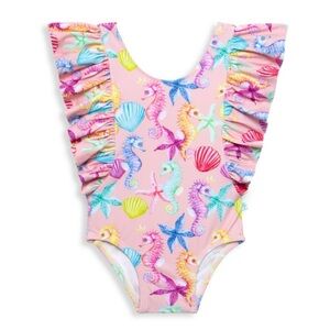 Posh Peanut Flutter Sleeve swimsuit